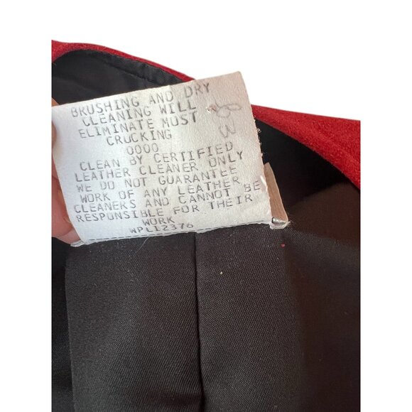 Pioneer Wear Red Suede Leather Suede Vest Womens Size 12 By Southwest Lined - Picture 6 of 10